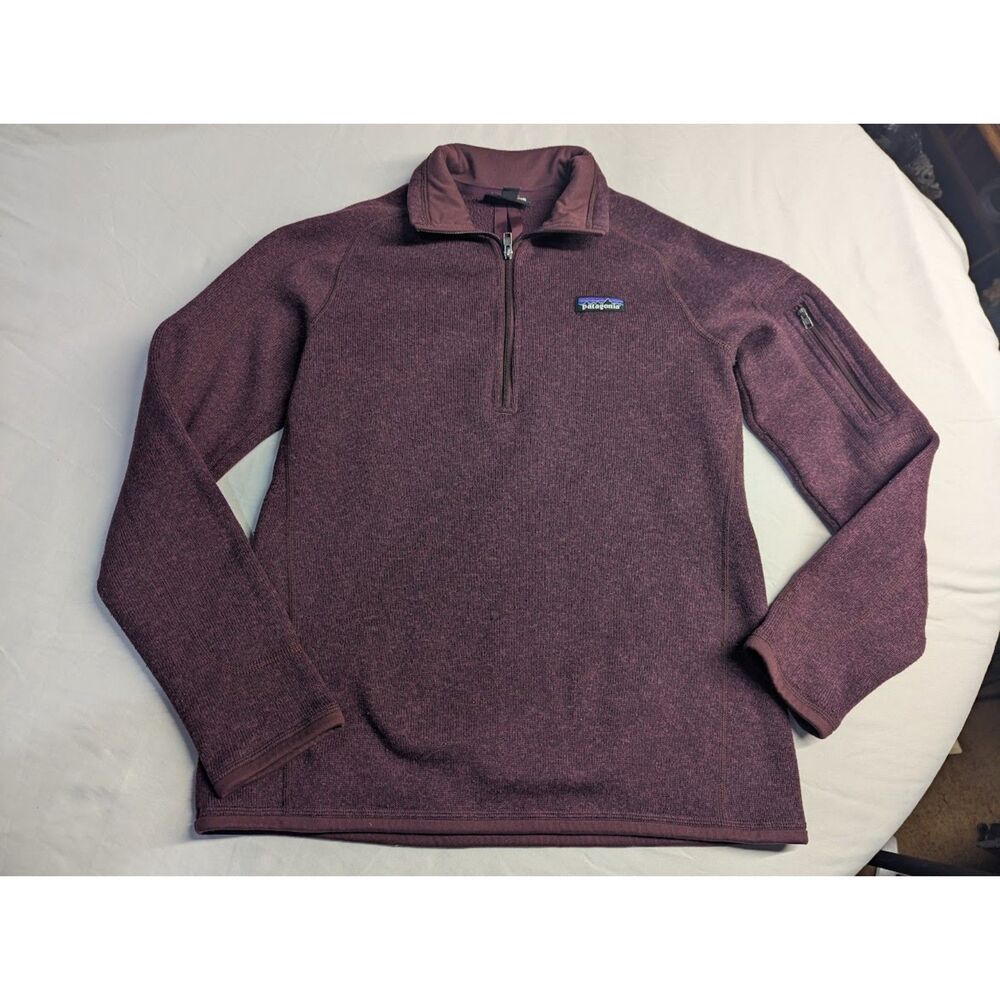 Patagonia 1/4 zip Burgandy Knit Better Sweater